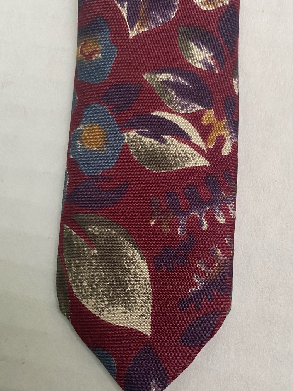 Dior Vintage Christian Dior Monsieur Silk Tie Burgundy Floral - Picture 14 of 15